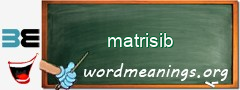 WordMeaning blackboard for matrisib